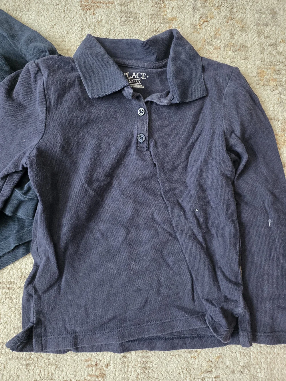 The Children's Place Navy & Dark Blue Long Sleeve Polo Tops